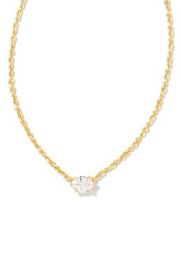 Kendra Scott Cailin Cubic Zirconia Station Necklace in Gold/Metal White 