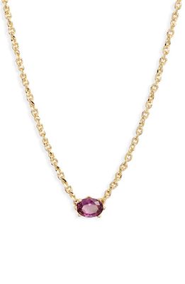 Kendra Scott Cailin Cubic Zirconia Station Necklace in Gold/Purple Crystal
