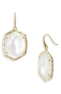 Kendra Scott Daphne Drop Earrings in Gold Ivory Mother Of Pearl 