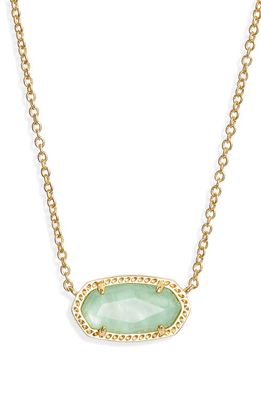 Kendra Scott Elisa Birthstone Pendant Necklace in Gold Light Green Pearl