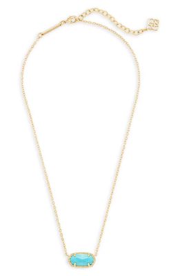 Kendra Scott Elisa Pendant Necklace in Gold Turquoise