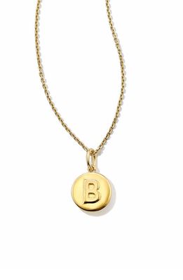 Kendra Scott Initial Pendant Necklace in 18K Gold Vermeil - B