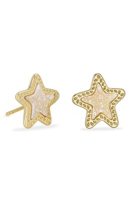 Kendra Scott Jae Star Stud Earrings in Gold Iridescent