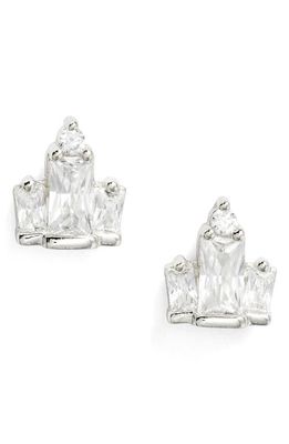 Kendra Scott Juliette Stud Earrings in Rhodium White Crystal