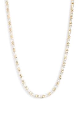 Kendra Scott Juliette Tennis Necklace in Gold White Crystal