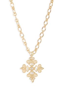 Kendra Scott Kinsley Statement Necklace in Gold Ivory Mix