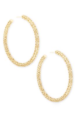 Kendra Scott Maggie Large Hoop Earrings in Gold