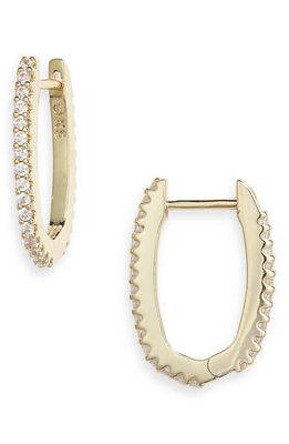 Kendra Scott Murphy Pavé Huggie Earrings in Gold White