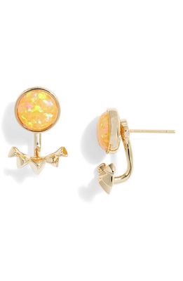Kendra Scott Sienna Ear Jackets in Gold Citrus Kyocera Opal
