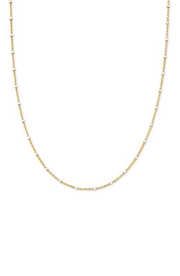 Kendra Scott Two-Tone Satellite Chain Necklace in 18K Gold Rhodium Bead
