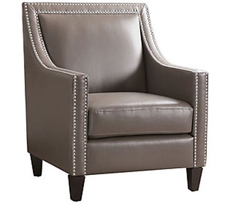 Kennedy Faux Leather Nailhead Arm Chair by Abby son Living
