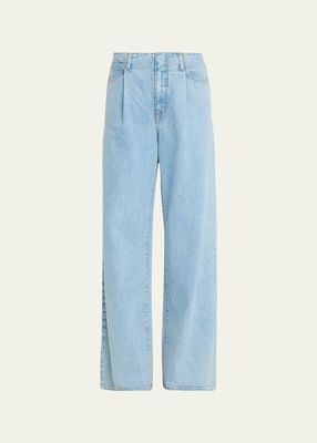 Kennedy High Rise Wide Pleated Jeans
