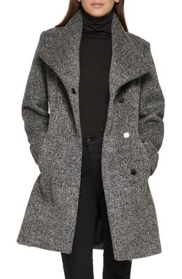 Kenneth Cole New York Asymmetrical Coat in Charcoal