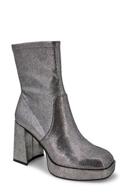 Kenneth Cole New York Block Heel Stretch Bootie in Pewter