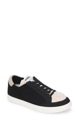 Kenneth Cole New York Kam Faux Shearling Low Top Sneaker in Black/Natural