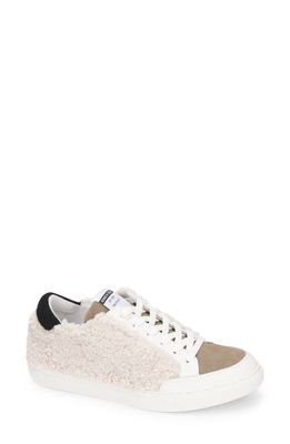 Kenneth Cole New York Kam Faux Shearling Low Top Sneaker in Natural/Taupe