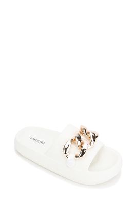 Kenneth Cole New York Mello Chain Slide Sandal in White