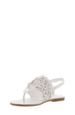Kenneth Cole Reaction Reaction Kenneth Cole Brie Sweep Crystal Flower Sandal in White
