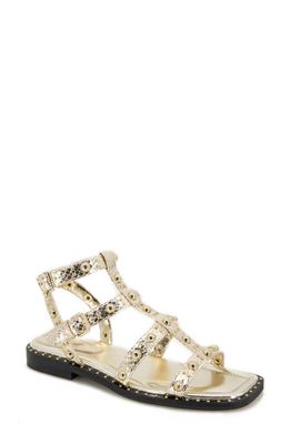 Kenneth Cole Ruby Studded Sandal in Gold Pu