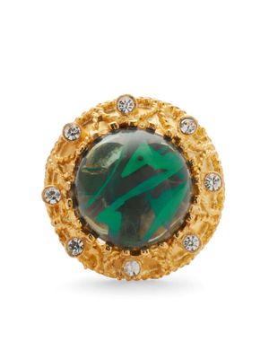 Kenneth Jay Lane cabochon cocktail ring - Gold