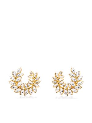 Kenneth Jay Lane crystal-embellished cluster earrings - Gold