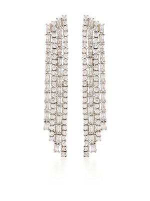 Kenneth Jay Lane crystal-embellished drop earrings - Silver