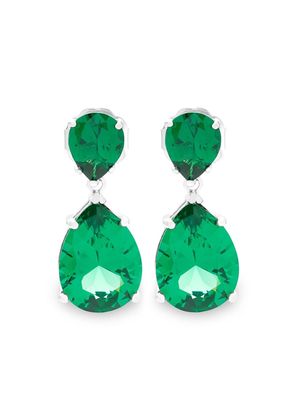 Kenneth Jay Lane crystal-embellished earrings - Green