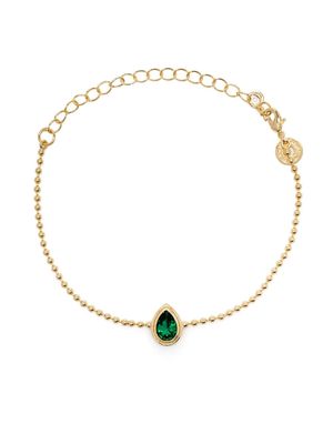 Kenneth Jay Lane Drop emerald bracelet - Gold