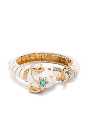 Kenneth Jay Lane Elephant Head multi-stone bracelet - Gold