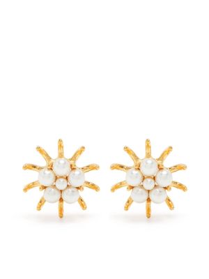 Kenneth Jay Lane faux pearl-embellished stud earrings - Gold