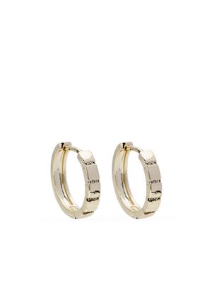 Kenneth Jay Lane gold-plated sculpted hoop earrings - Silver