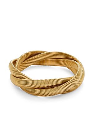 Kenneth Jay Lane layered snake-chain bracelet - Gold