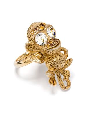Kenneth Jay Lane pre-owned monkey-shaped ring - Gold