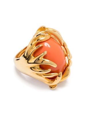 Kenneth Jay Lane pre-owned oval-gem ring - Gold