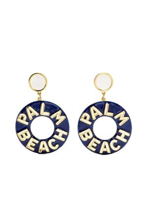 Kenneth Jay Lane pre-owned Palm Beach pendant earrings - Blue