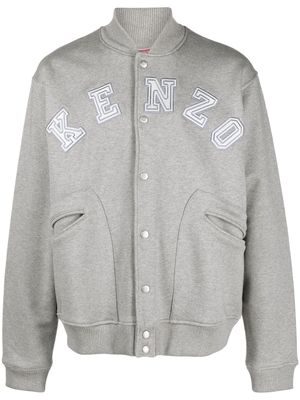 Kenzo Academy logo-embroidered bomber jacket - Grey