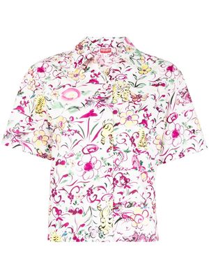 Kenzo Akae Tiger short-sleeve shirt - Multicolour