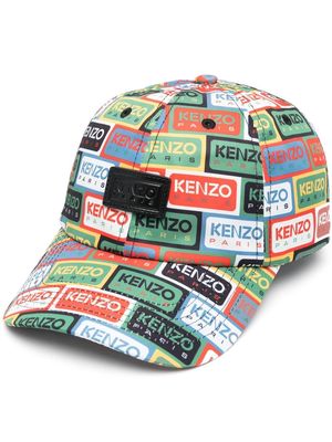 Kenzo all-over logo print cap - Green