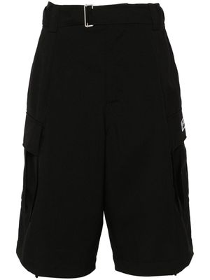 Kenzo Army logo-patch cargo shorts - Black