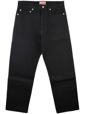 Kenzo Asagao mid-rise straight-leg jeans - Black