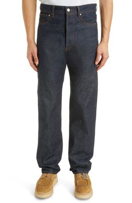 KENZO Asagao Straight Fit Nonstretch Denim Jeans in Ink