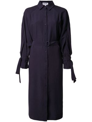Kenzo belted shirt dress with cape detail - Blue