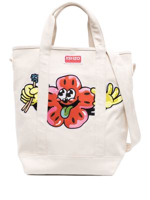 Kenzo Boke Blocks natural tote bag - Neutrals