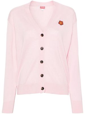 Kenzo Boke Flower Crest wool cardigan - Pink