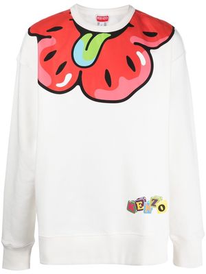 Kenzo Boke flower graphic-print sweatshirt - White