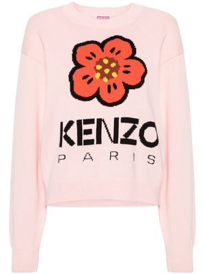 Kenzo Boke Flower intarsia-knit jumper - Pink
