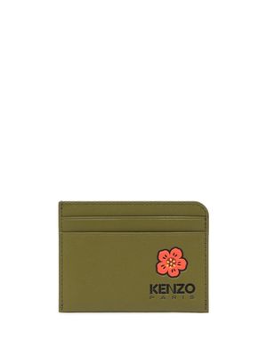 Kenzo Boke Flower leather cardholder - Green