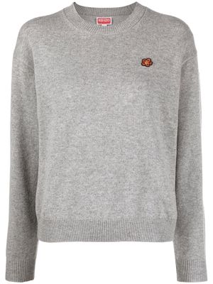 Kenzo Boke Flower logo-intarsia jumper - Grey