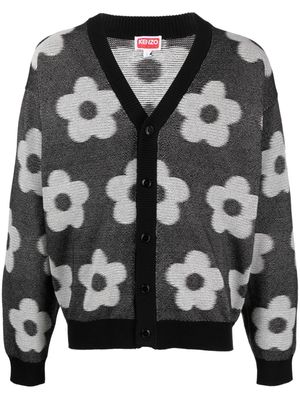 Kenzo Boke Flower-motif cotton cardigan - Black
