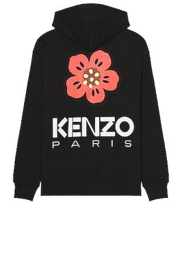 Kenzo Boke Flower Oversized Hoodie in Black